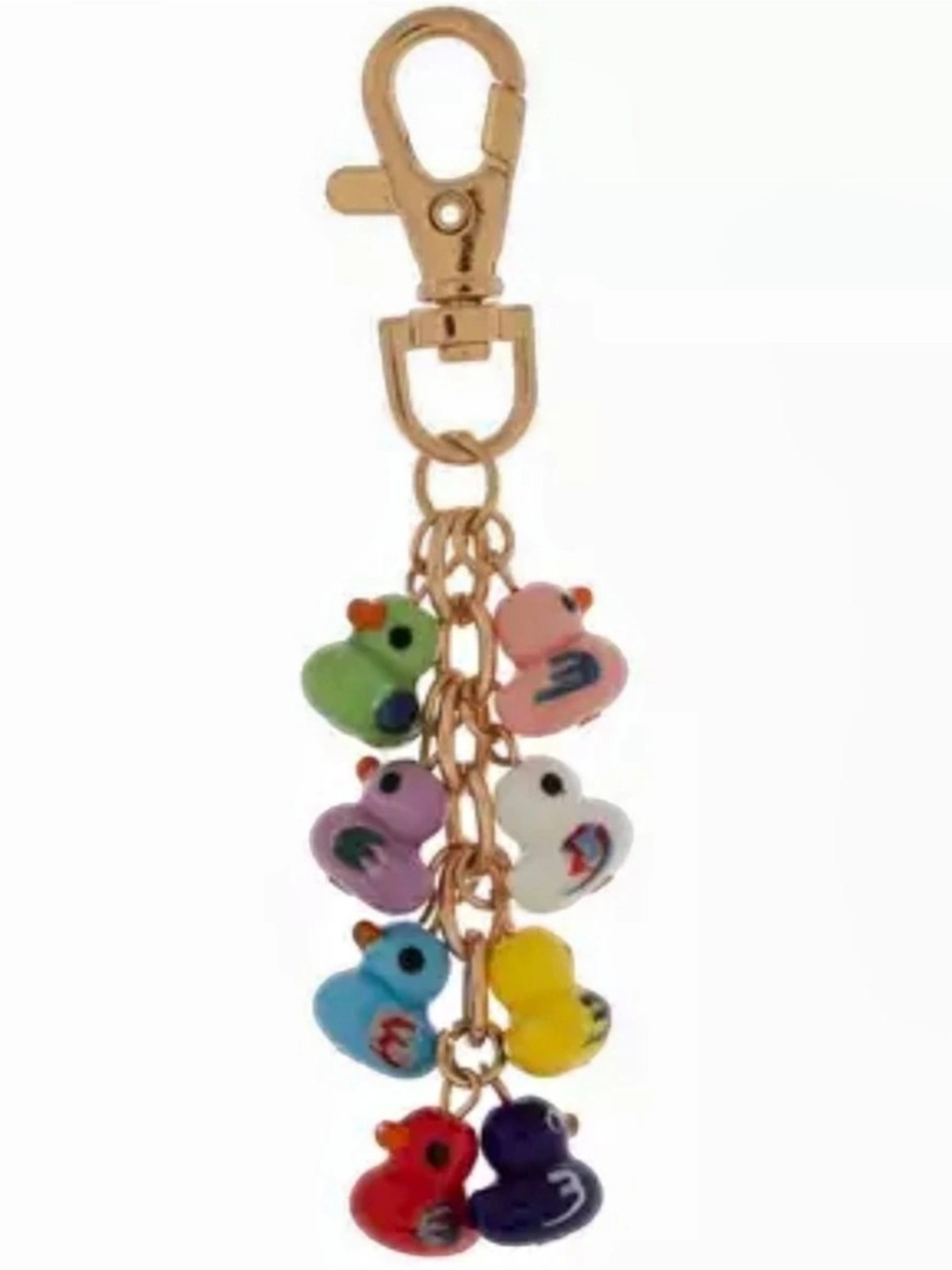 Multicolor duck Charm Keychain